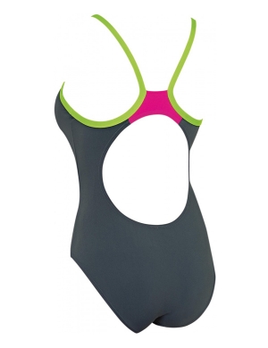 Zoggs Cannon Strikeback Swimsuit - Grey/Lime
